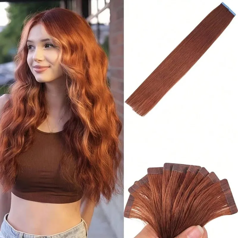 Jessie's Wig #33 16-26inch Tape In Hair Extensions 20pcs/Pack 50g Remy Silky Straight Human Hair Extensions For Volume Add