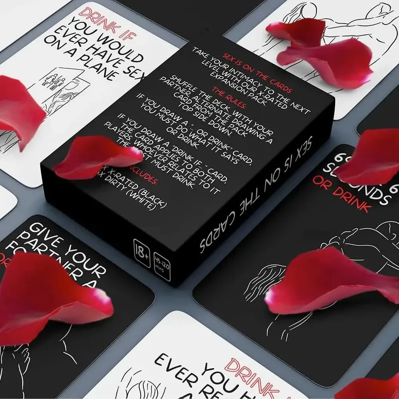 Drunk Desires Couples Drinking Card Game Romantic Interactive Party Board Game Paper Card Set For Date Night Valentine's Day Couple Gathering Entertainment — image 6