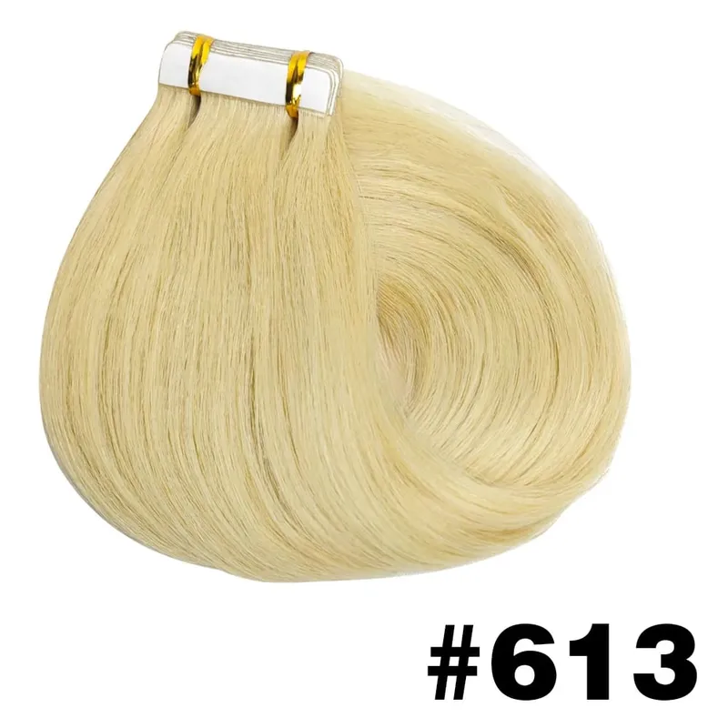 Straight Tape in Hair Extensions 100% Human Hair Seamless Invisible Straight Skin Weft 20pcs/50g Tape in Hair Extension For Wome — image 13