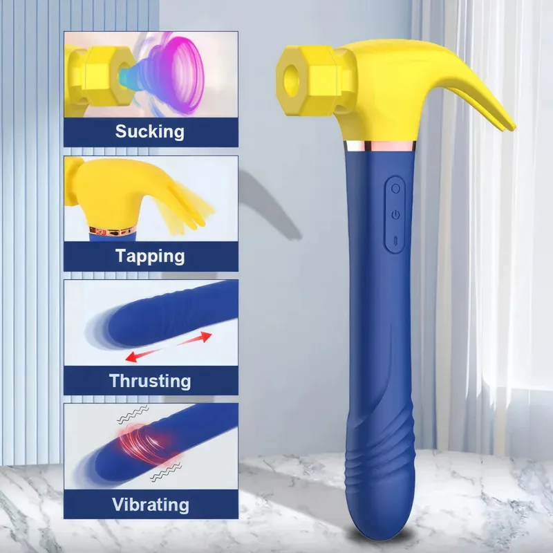 Martelo vibrador multifuncional máquina de sexo g ponto estimulação telescópica vibrador vaginal masage cit sucção masturbador feminino — image 9