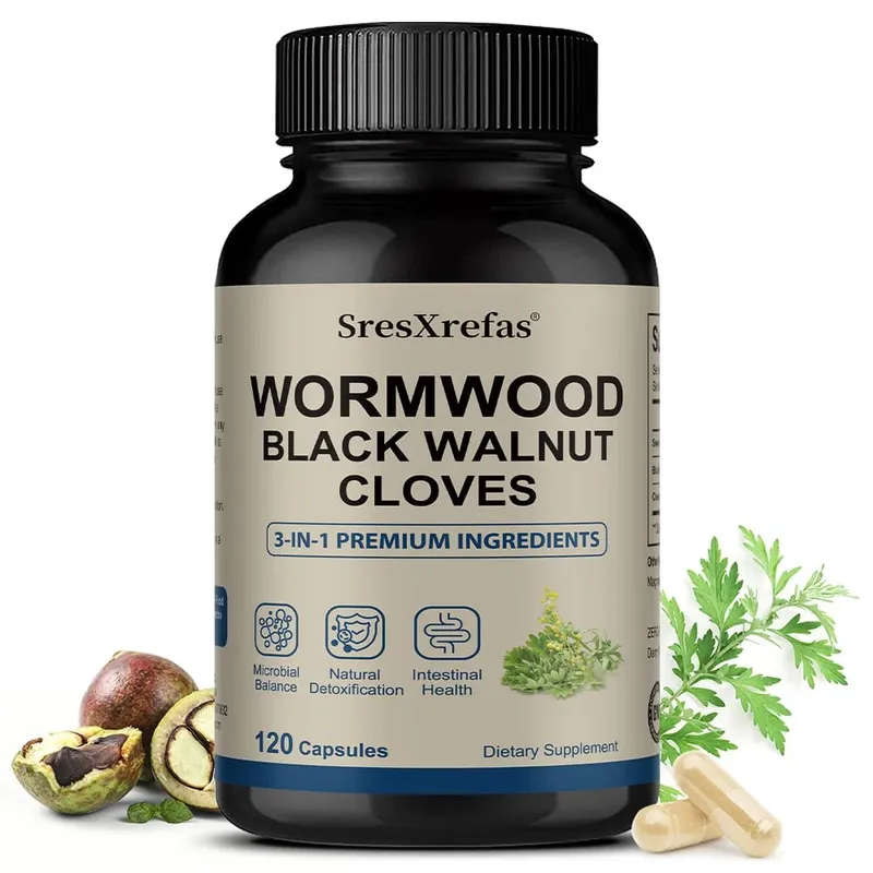 Wormwood Black Walnut and Clove - 3 in 1 Premium Formula for Microbial Balance Natural Detoxification and Intestinal Health — image 1
