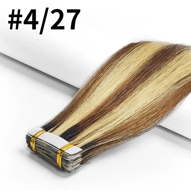 Tape in Hair Extensions Straight Human Hair Brazilian Human Hair Extensions 20Pcs Straight Tape In Adhesive Invisible 50G/Pack — image 13