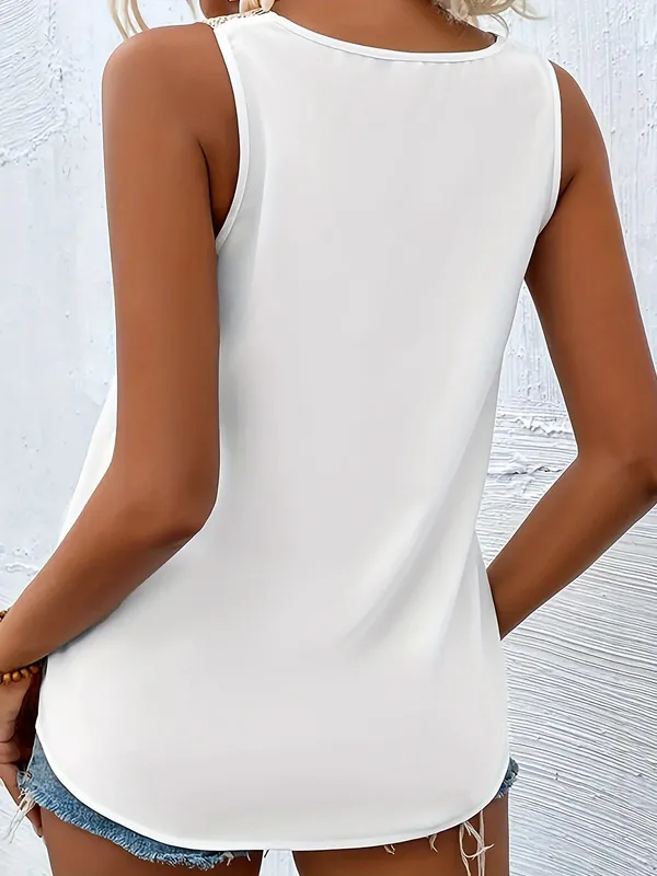 Women's Elegant Summer New Style V-Neck Appliqué Sleeveless Vest — image 5