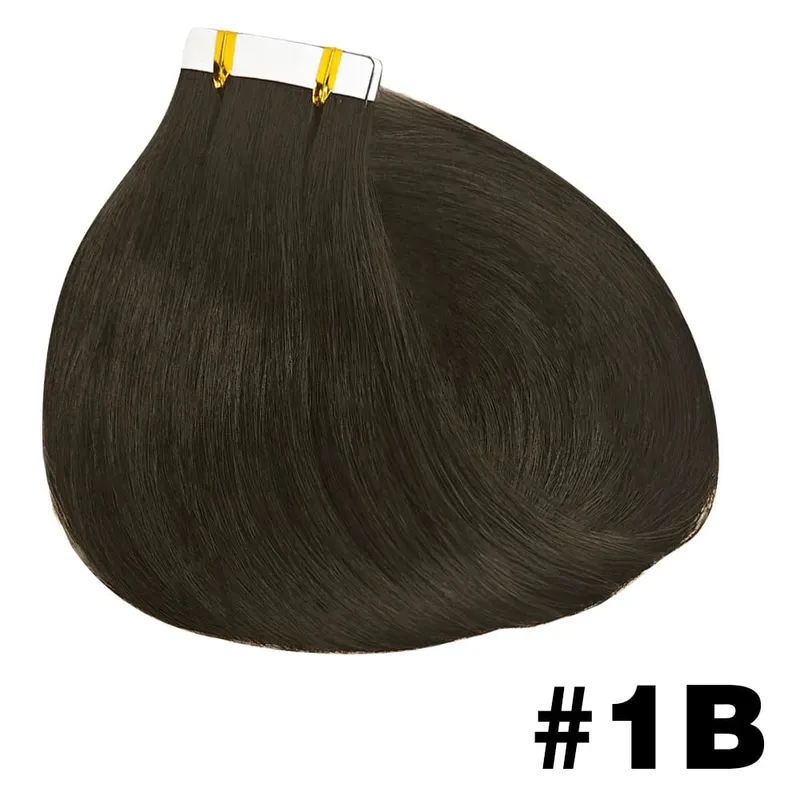 Straight Tape in Hair Extensions 100% Human Hair Seamless Invisible Straight Skin Weft 20pcs/50g Tape in Hair Extension For Wome — image 8