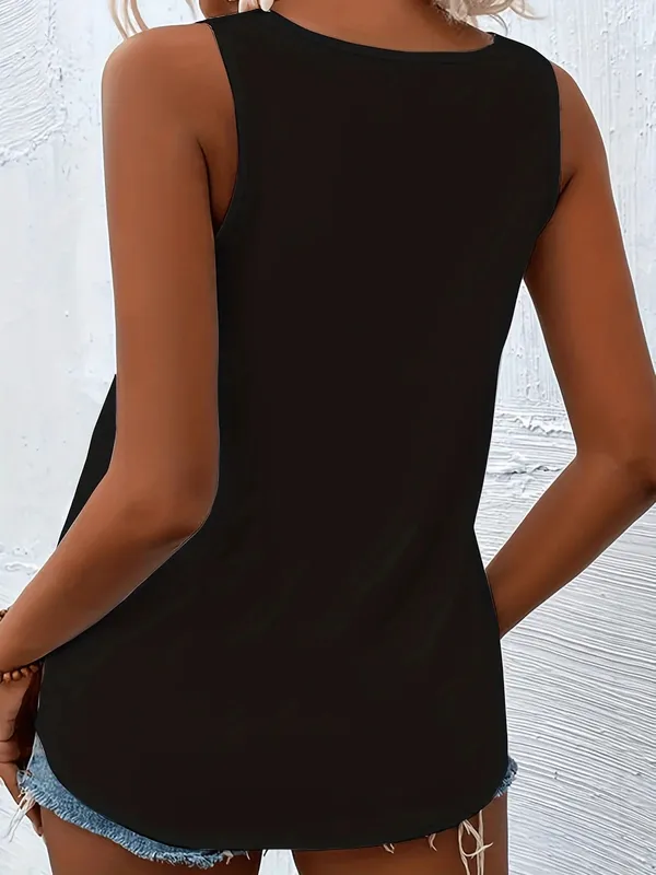 Women's Elegant Summer New Style V-Neck Appliqué Sleeveless Vest — image 7