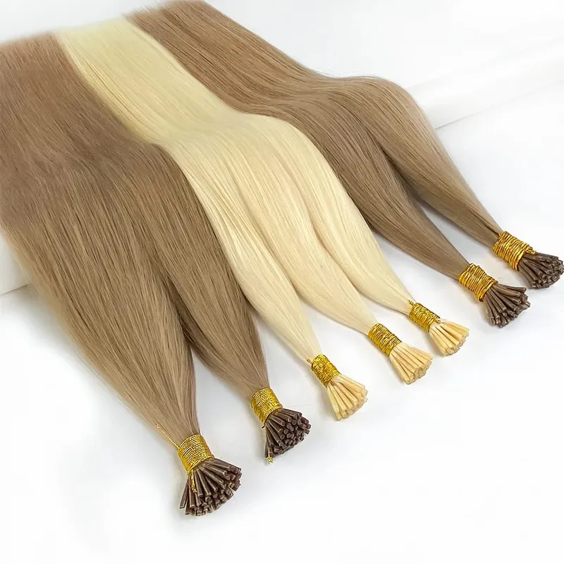 I Tip Human Hair Extensions 50g Straight Fusion Hair 30Inch Keratin Capsule Original Real Natural Hair Blonde Color — image 5