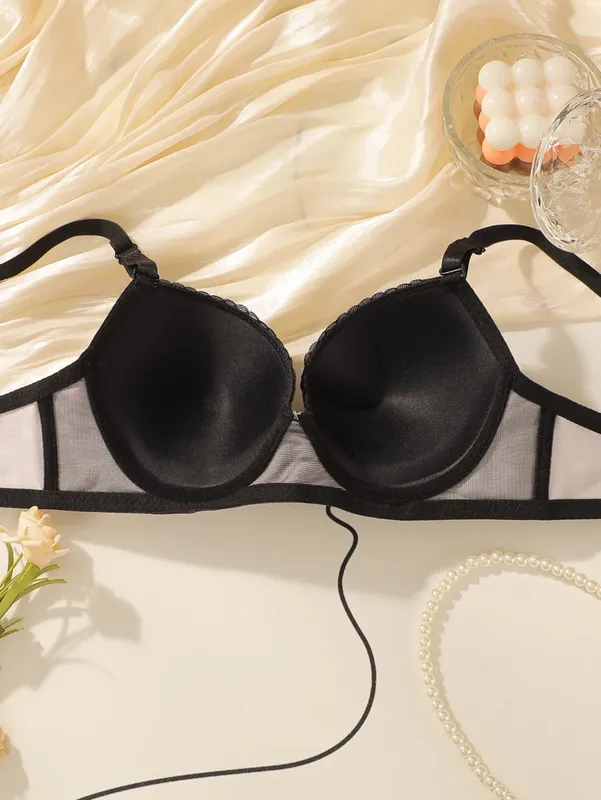 Women's Sexy Lace Lingerie Set Lady Push Up Bra with Steel Ring S-XL Pretty Printed Brassiere Female Fashion Underwear — image 4