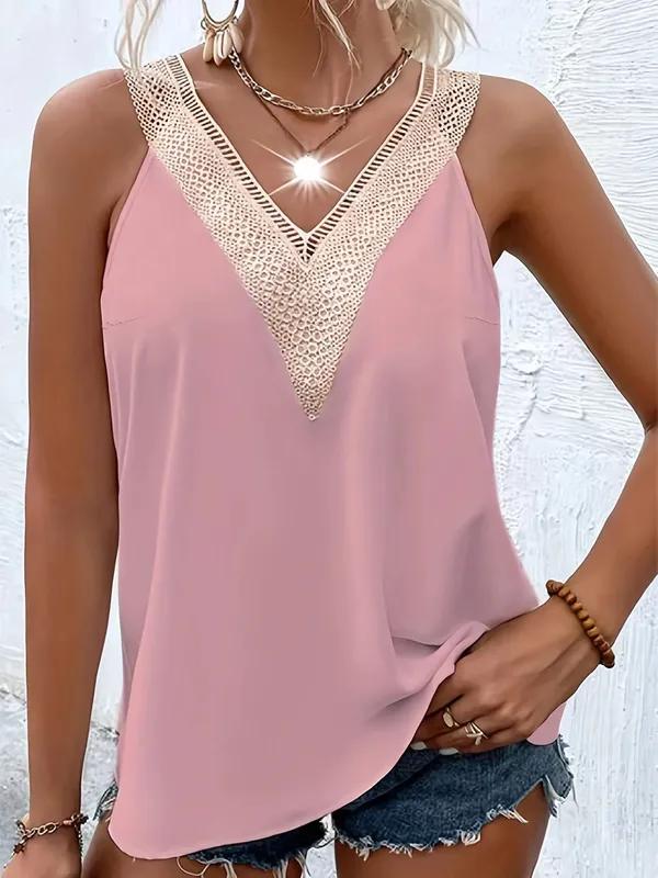 Women's Elegant Summer New Style V-Neck Appliqué Sleeveless Vest — image 8