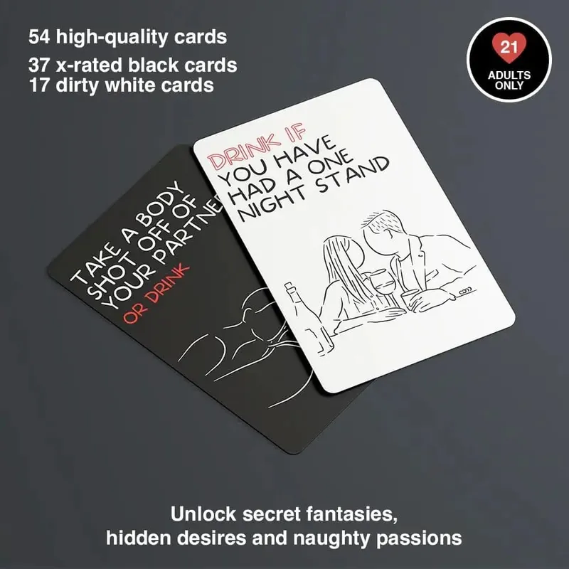 Drunk Desires Couples Drinking Card Game Romantic Interactive Party Board Game Paper Card Set For Date Night Valentine's Day Couple Gathering Entertainment — image 3
