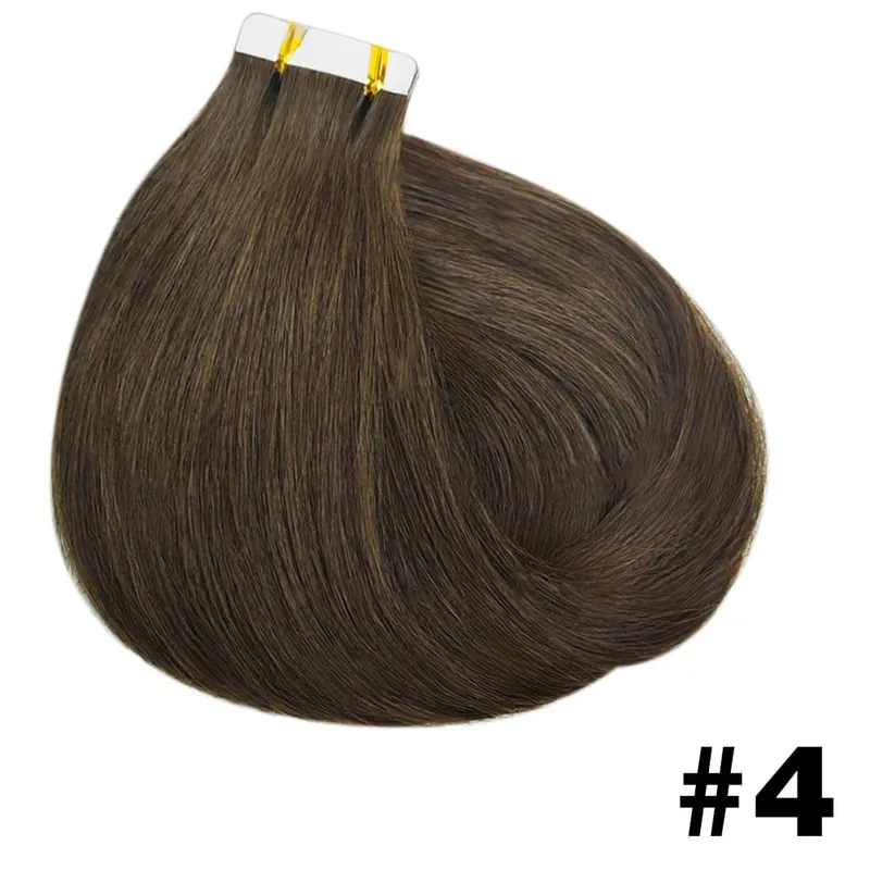 Straight Tape in Hair Extensions 100% Human Hair Seamless Invisible Straight Skin Weft 20pcs/50g Tape in Hair Extension For Wome — image 10