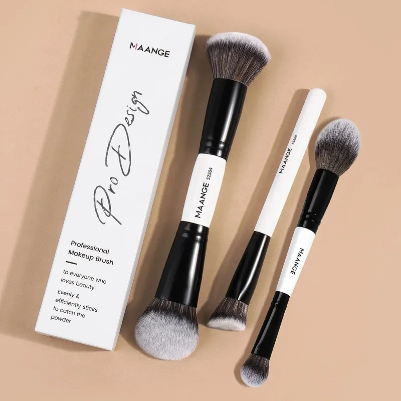Makeup Brushes Foundation Contour Conceal 3pcs Angled Synthetic Kabuki Brushes for Blending Liquid Cream Powder Cosmetic