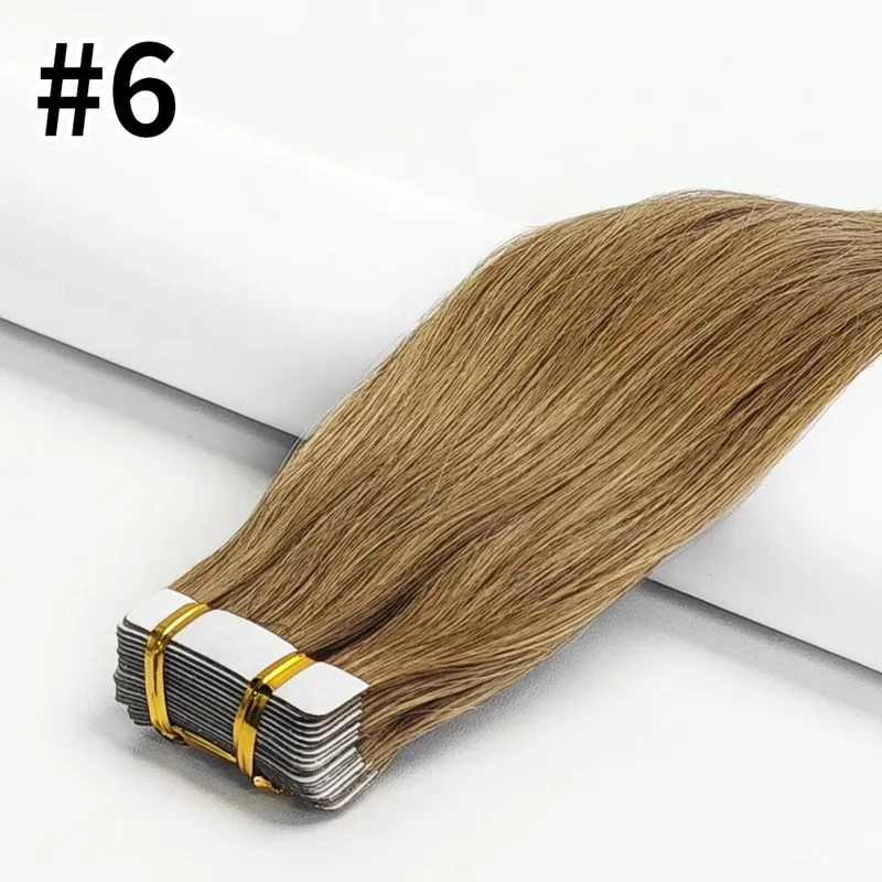 Tape in Hair Extensions Straight Human Hair Brazilian Human Hair Extensions 20Pcs Straight Tape In Adhesive Invisible 50G/Pack — image 10