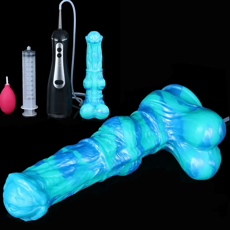 Silicone Electric Squirting Fantasy Dildos με βεντούζα Μασάζ προστάτη εκσπερμάτωσης πέους σεξουαλικά παιχνίδια για γυναίκες άνδρες — image 31