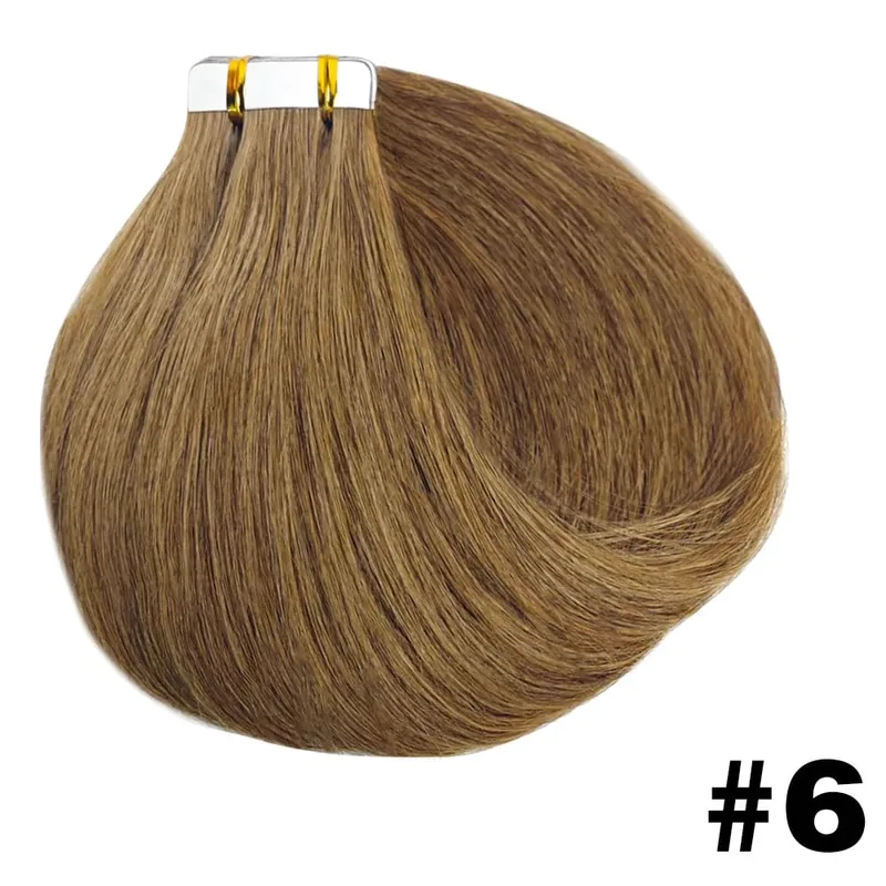 Straight Tape in Hair Extensions 100% Human Hair Seamless Invisible Straight Skin Weft 20pcs/50g Tape in Hair Extension For Wome — image 11