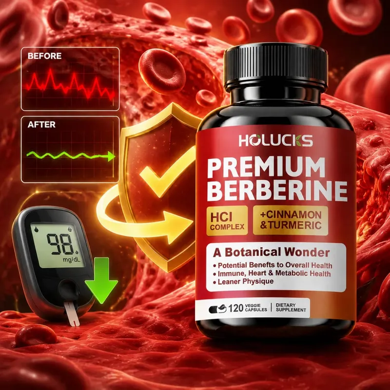 Cápsulas de berberina suportam açúcar no sangue, coração, metabólico, digestivo, saúde, gerenciamento de peso, desintoxicação do fígado, antioxidante imunológico — image 1