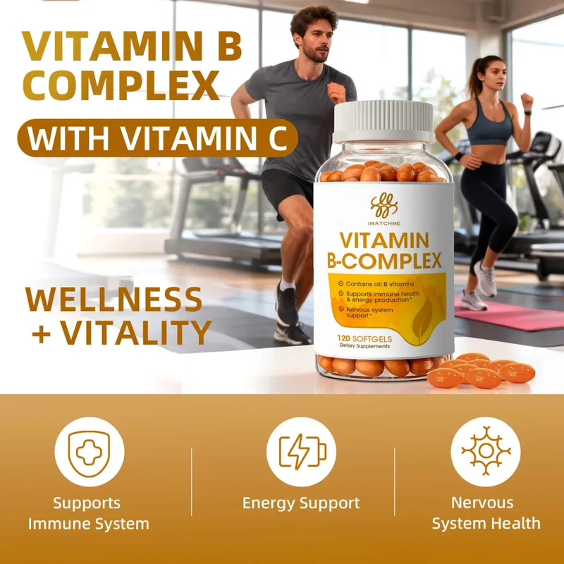 iMATCHME Compound Vitamin B Capsule na may Vitamin B2,B6 ,B12 Inositol at Biotin Nakakatanggal ng Stress at Immune System Support Heart Health Brain Function,Mood — image 6