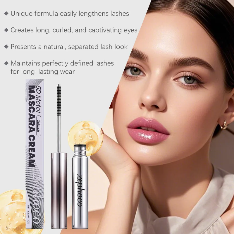 3.2G Black Mascara Cream Light Smooth Formula Smudge Resistant Sweatproof Curling Long Lasting Natural Hold Mascara Cream for Beauty Eye Makeup