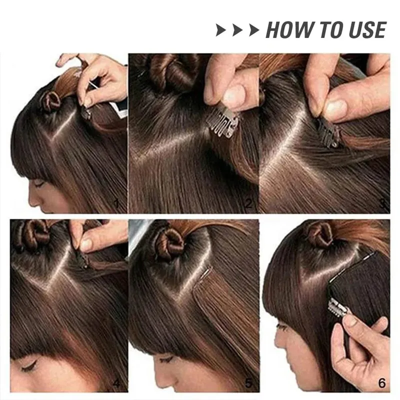 Gladys 220g/4Pcs 11 Clips Ins Ombre Grey Synthetic Hair Extensions 22 Inch Body Wave Ombre Brown Clip Ins Daily Use Hair Pieces