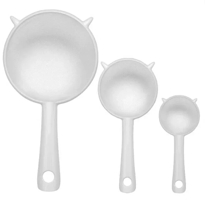 Kitchen Handheld Plastic Sieve Tea Strainer Flour Sifter Filter Reusable Handheld Filter Kitchen Accessories — image 9