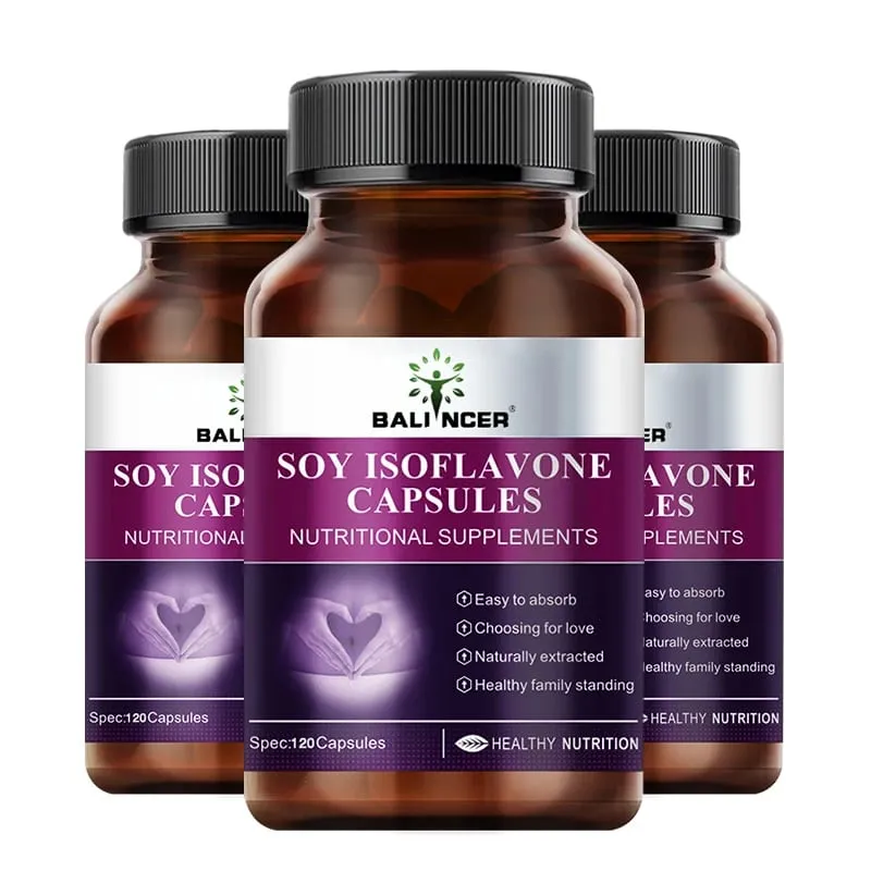 Soy Isoflavone Extract Capsules Physical Condition Maintenance Menopause Relief Mood Support Female Nutritional Supplement — image 1