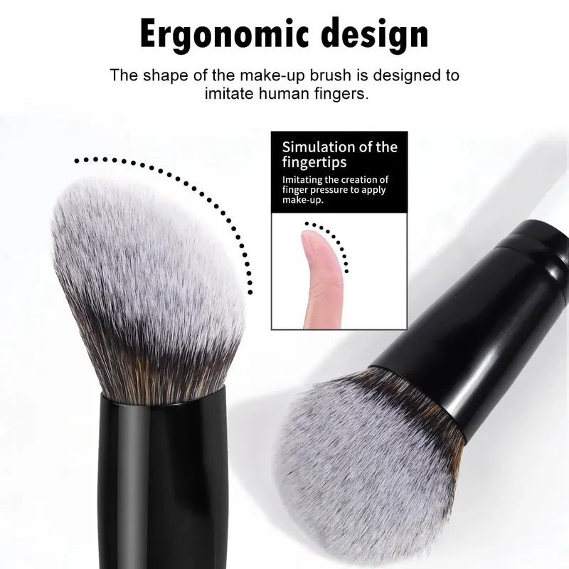Makeup Brushes Foundation Contour Conceal 3pcs Angled Synthetic Kabuki Brushes for Blending Liquid Cream Powder Cosmetic — image 5