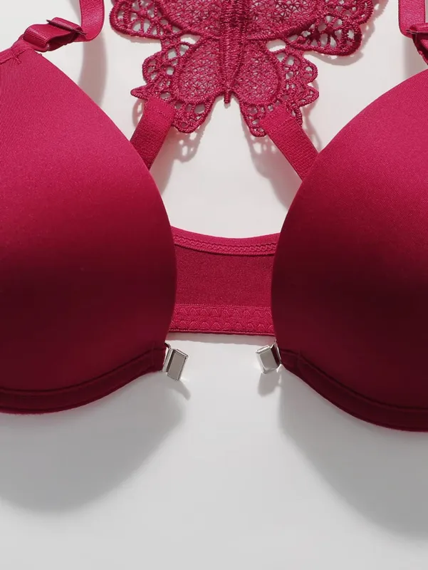 Women's Front Closure Push Up Bra and Panty Set Underwire Lingerie Set 2 Piece Underwear Sets Sexy Comfortable Daily Essentials — image 3