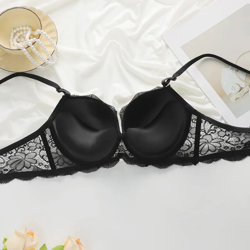 Sexy Lace Lingerie Set for Lady Push Up Bra with Steel Ring Leopard Printed Underwear Panty Fashion Brassiere — image 4