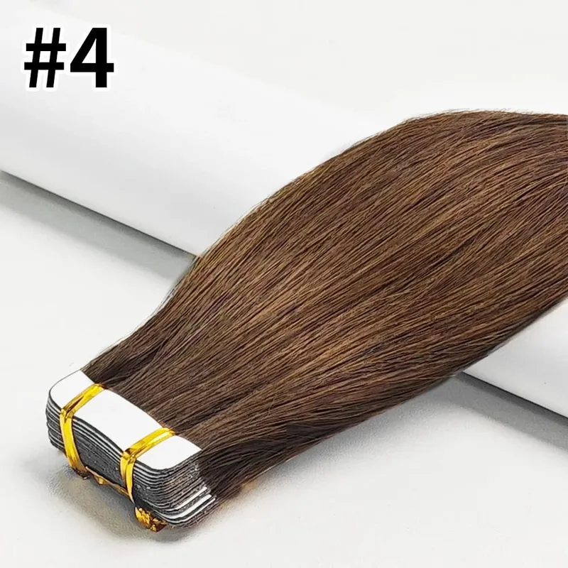 Tape in Hair Extensions Straight Human Hair Brazilian Human Hair Extensions 20Pcs Straight Tape In Adhesive Invisible 50G/Pack — image 9
