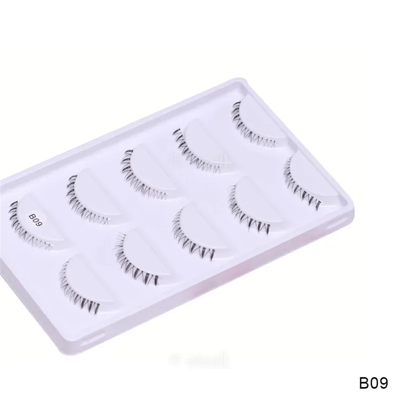 5 paar onderste wimperspakket 8 verschillende stijlen onder de wimpers Zachte onderste wimpers 100% handgemaakte doorzichtige band onderste wimpers — image 6