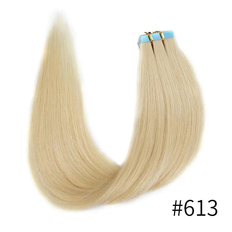 Veravicky cobre vermelho 50g fita em extensões de cabelo humano trama da pele adesivo invisível machina remy sem costura 100% cabelo real — image 14
