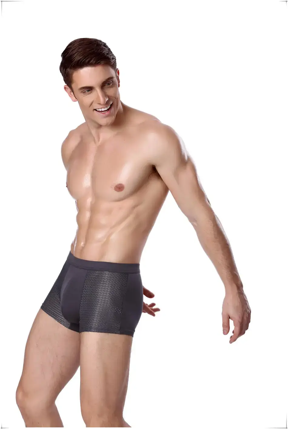 8pcs/Lot Underwear Boxer shorts male underpants men's mesh summer man sexy hot pouch panti malalaking sukat 5xl 6xl 7xl 8xl trunks — image 7