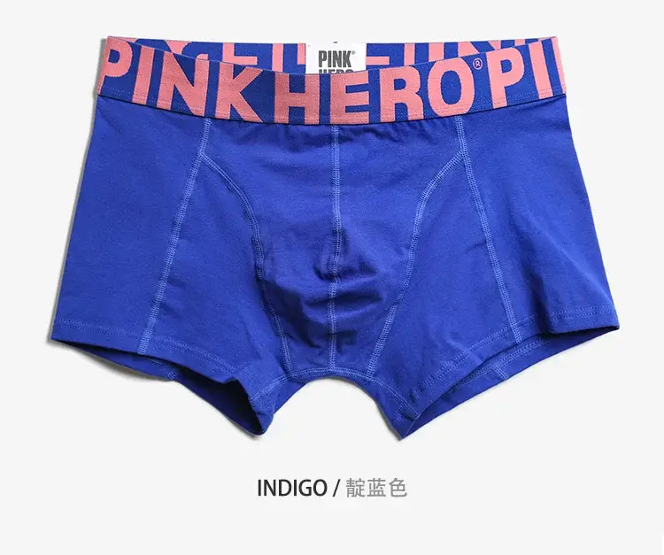 4 ST PINKHERO Modekalsonger för män, Snygg Bekväm Och Mjuk Slip Homme,Bomullsunderkläder Boxershorts,Calzoncillos Hombre — image 9