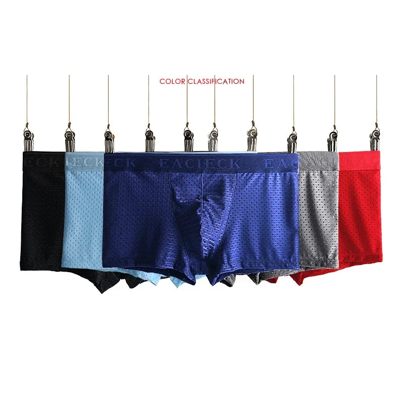 Marca de seda oco novos boxers dos homens roupa interior boxer ropa interio homem pênis cueca masculina tamanho M-3XL e248 — image 9