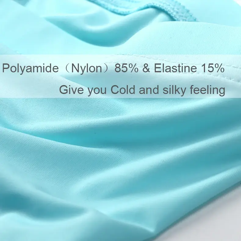 Sexy Men Underwear Boxers Ice Silk Sexi para sa Boys Man U Convex Big Bag Breathable Bulge Shorts Nylon Summer Pounch Panties set — image 3