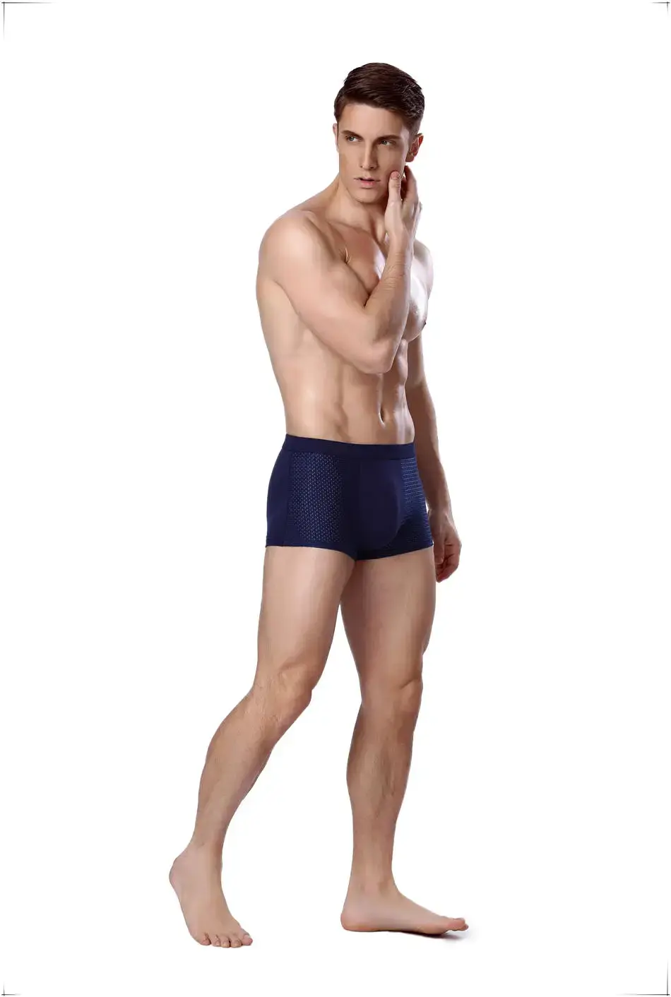 8pcs/Lot Underwear Boxer shorts male underpants men's mesh summer man sexy hot pouch panti malalaking sukat 5xl 6xl 7xl 8xl trunks — image 5