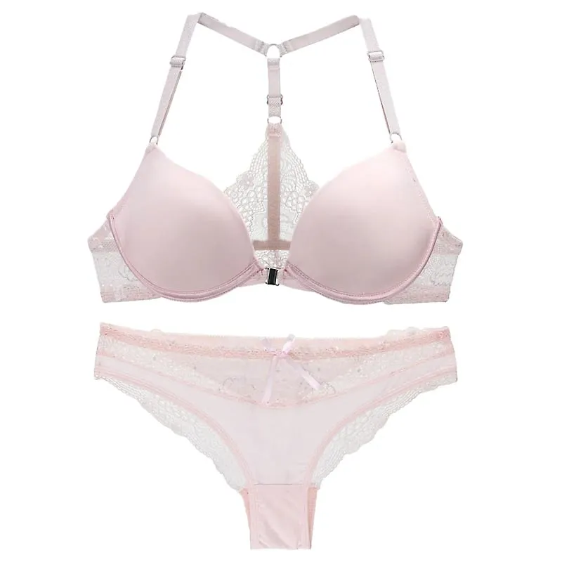 Dainafang novo conjunto de sutiãs sexy v profundo y-line cintas japão e coreia do sul rendas roupa interior feminina abc cup lingerie feminina — image 4