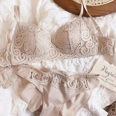 5 cores sem costura confortável renda completa sleepwear conjuntos de sutiã sexy roupa interior feminina fio livre push up lingerie ternos íntimos
