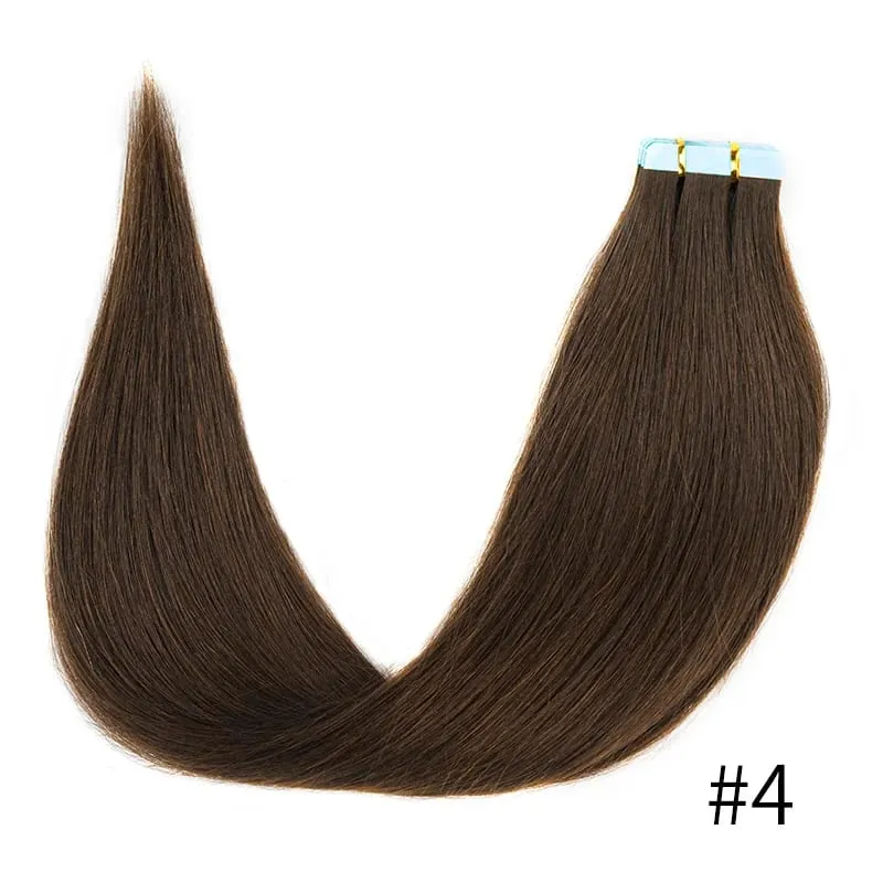 Veravicky cobre vermelho 50g fita em extensões de cabelo humano trama da pele adesivo invisível machina remy sem costura 100% cabelo real — image 10