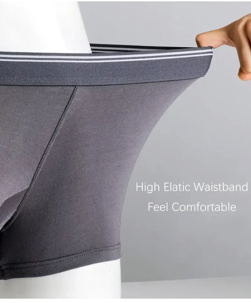 Plus size masculino sexy separado pênis bolso boxer shorts respirável roupa interior masculina calcinha modal masculino elefante nariz cuecas 3256802927192475 — image 9