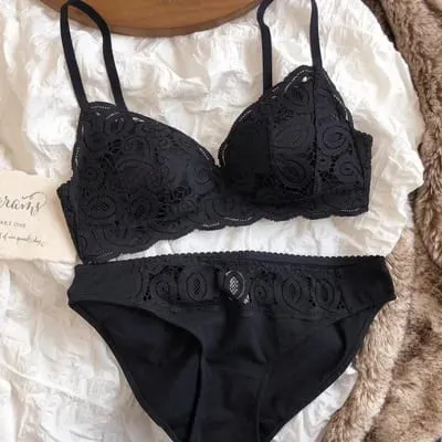 5 cores sem costura confortável renda completa sleepwear conjuntos de sutiã sexy roupa interior feminina fio livre push up lingerie ternos íntimos — image 3
