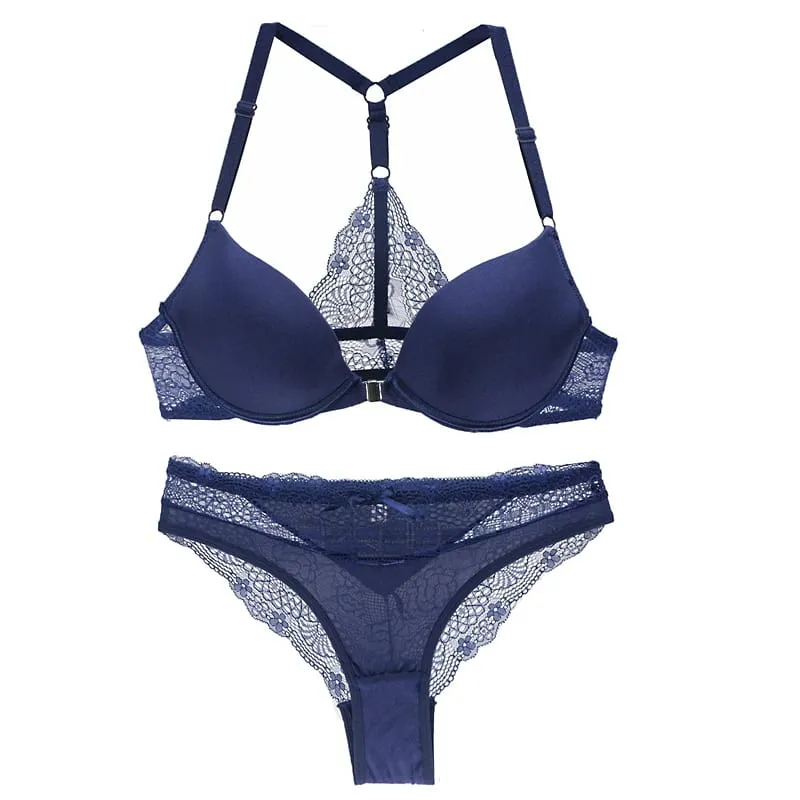 Dainafang novo conjunto de sutiãs sexy v profundo y-line cintas japão e coreia do sul rendas roupa interior feminina abc cup lingerie feminina — image 2
