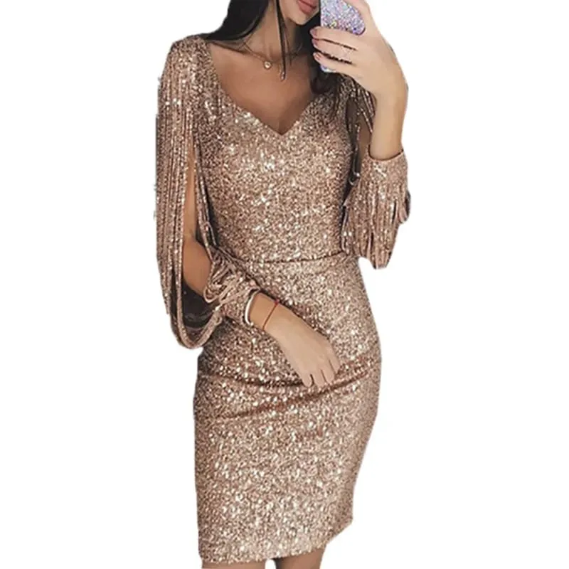 Nako-customize na Long Sleeve Dress 6665