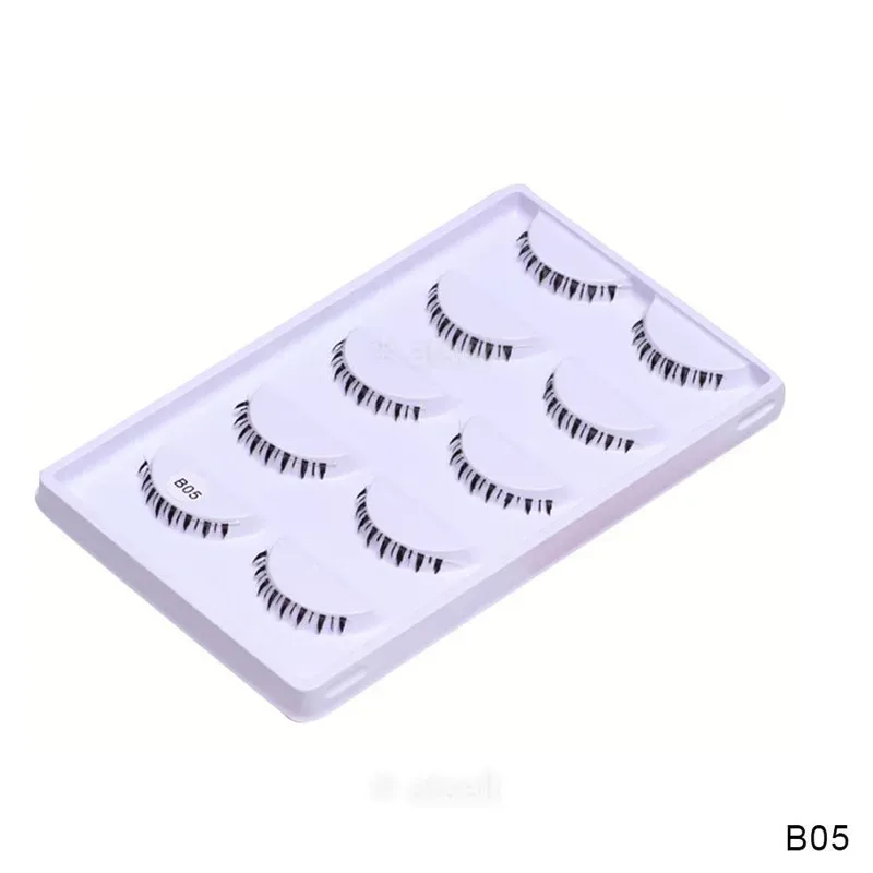 5 paar onderste wimperspakket 8 verschillende stijlen onder de wimpers Zachte onderste wimpers 100% handgemaakte doorzichtige band onderste wimpers — image 2