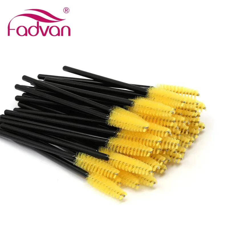 Fadvan 50 件/包化妝刷塑膠微型棒假睫毛刷工具黑色/粉紅色/彩色睫毛延長用品 — image 6