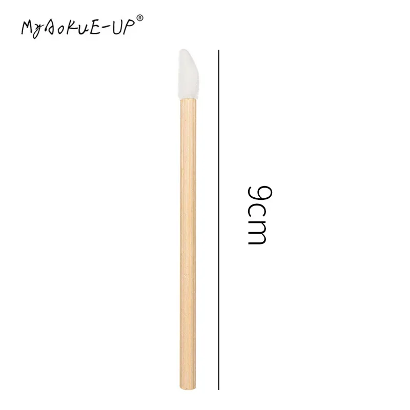 50 τεμ./συσκευασία μιας χρήσης Bamboo Lip Brush Lashes Micro Brushes Applicator Tool for Eyelash Extension Γυναικεία Εργαλεία Μακιγιάζ — image 3