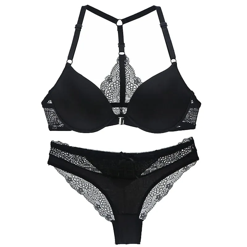 Dainafang novo conjunto de sutiãs sexy v profundo y-line cintas japão e coreia do sul rendas roupa interior feminina abc cup lingerie feminina