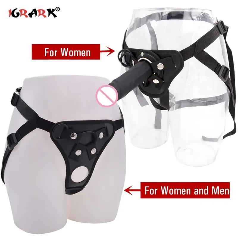 Women Men Strap On Dildo Panties Wearable Penis Penetration Vagina Anal Massage Leather Harness Sex Toys For Couples Lesbian Gay — image 2