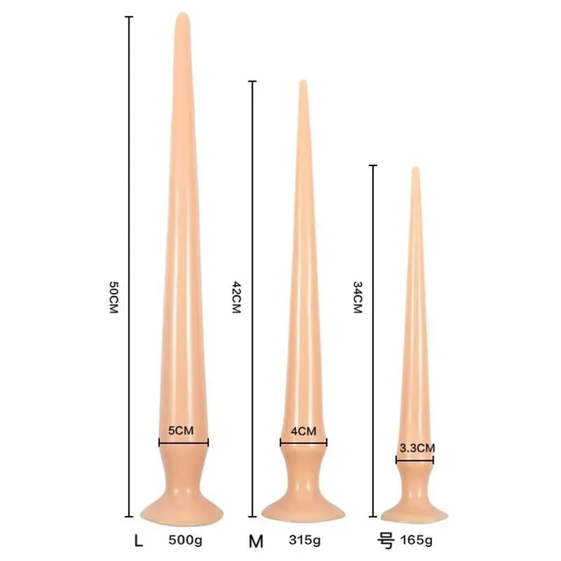 34-50CM Liquid Silicone Scale Anal Strip Butt Plug Dildo Stimulate Anus Vagina Soft Anal Dilator Couple Sex Toys For Women Men — image 2
