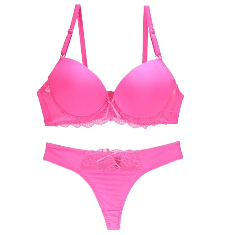2022 Bagong Sexy BCDE Cup Bras Set Para sa mga Babae na Underwear Intimates Lace Black Blue Pink Purple White Pambabae Lingerie — image 4
