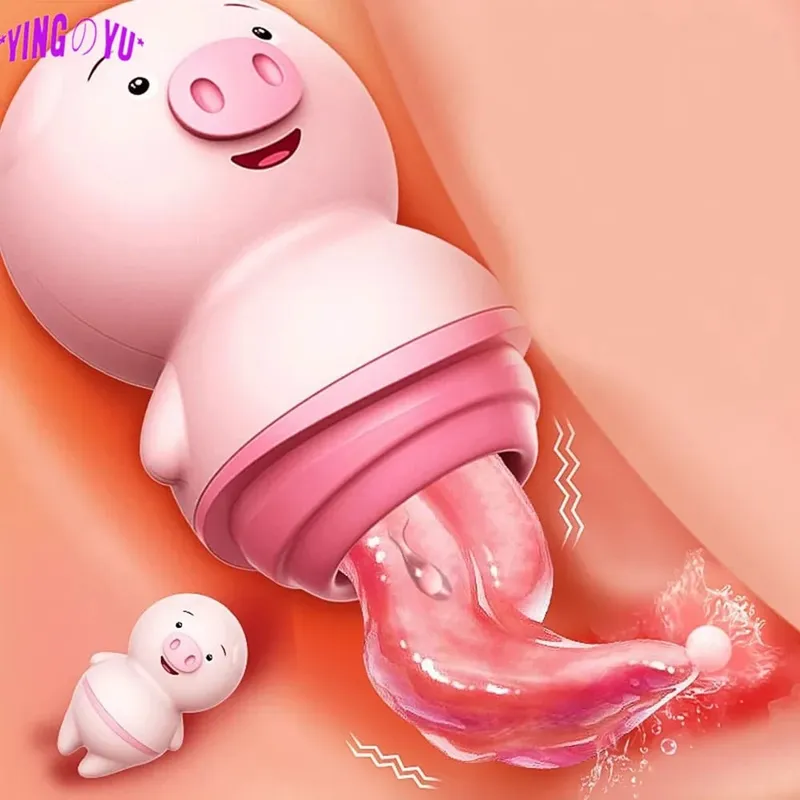 Female Tongue Licking Clitoris Sucking Vibrators Piggy G Spot Vagina Massager Vacuum Stimulator Sex Toys for Women Adults Goods — image 2